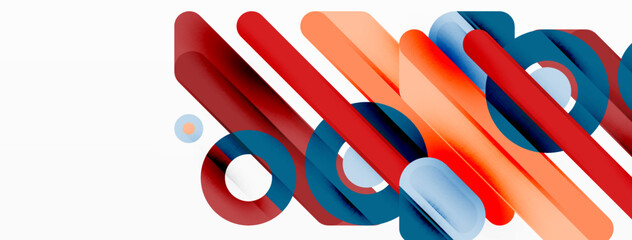 Lines geometric background. Stripes and rings composition business template for wallpaper, banner, background or landing