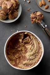 caramel and chocolate ice cream