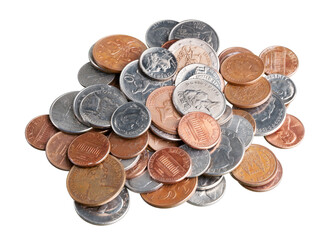 Big pile of metal Coins money