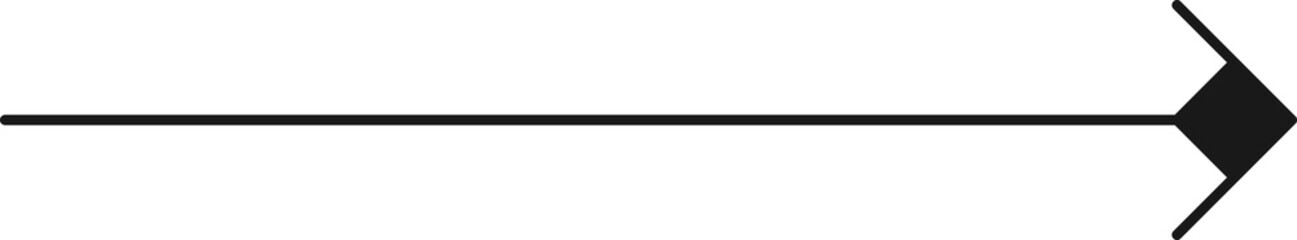 Arrow symbol. Turn right. Transparent flat design element.