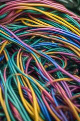 Electric Wiring Multicolored Installation Cable. IA technology