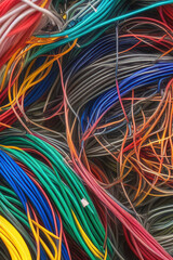 Electric Wiring Multicolored Installation Cable. IA technology