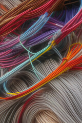 Electric Wiring Multicolored Installation Cable. IA technology