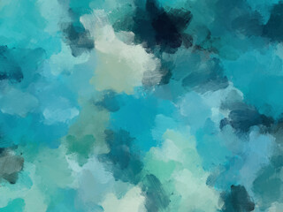 Fototapeta na wymiar Abstract art background Oil painting on canvas minimalis design green blue