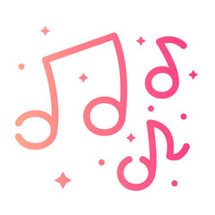 music gradient icon