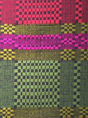 traditional colorful textile pattern of squares