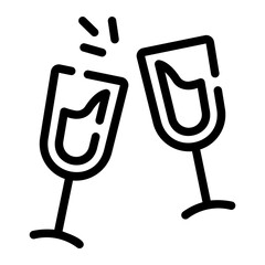 cheers line icon