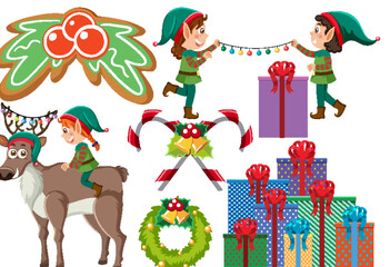 Obraz premium Christmas ornaments and elements set