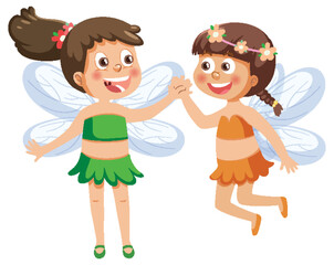 Cute fairy girls cartoon character