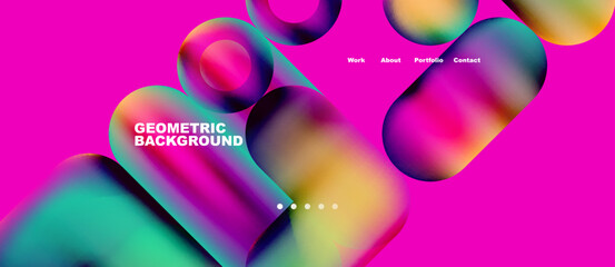 Abstract circles and round shapes landing page background. Vector Illustration For Wallpaper, Banner, Background, Card, Book Illustration, landing page. Pattern design concept