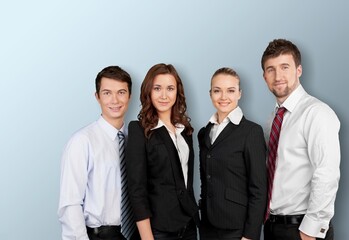 Business people or students team posing