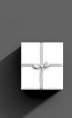 White Gift Box Love Valentine by generative AI, AI Generative