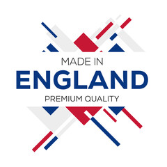 Made in England, vector illustration.