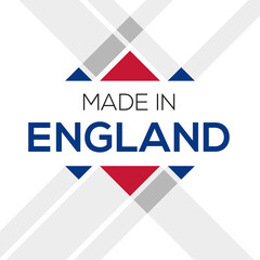 Made in England, vector illustration. - obrazy, fototapety, plakaty
