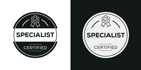 Obraz premium Creative (Specialist) Certified badge, vector illustration.