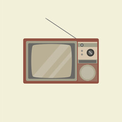 Obraz premium vintage classic television flat design vector illustration. retro tv design. oldies electronic
