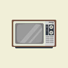 vintage classic television flat design vector illustration. retro tv design. oldies electronic
