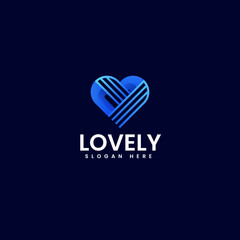 Vector Logo Illustration Lovely Gradient Colorful Style