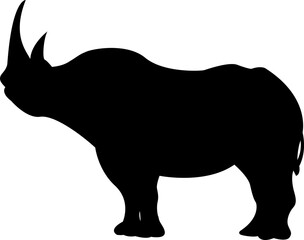 Rhinoceros vector basic flat icon on white background for design template.