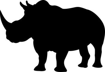 Rhinoceros vector basic flat icon on white background for design template.