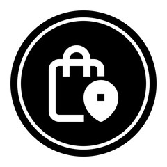 Obraz premium Shop Location circular glyph icon