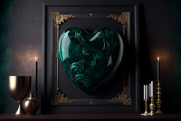 emerald heart on display, Generative AI