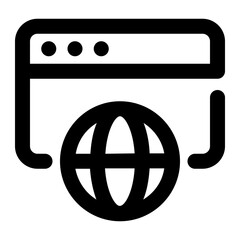 Web Page Browser line icon