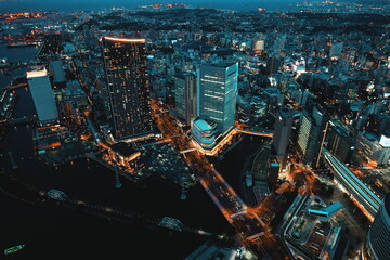 ランドマークタワーから見える夜景