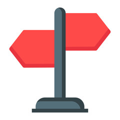 Road Sign flat icon