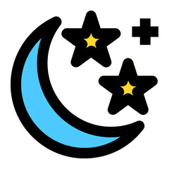 Night Mode filled flat icon