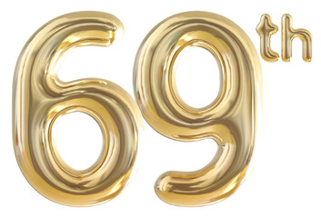 69th anniversary numbers gold celebrate with generative AI