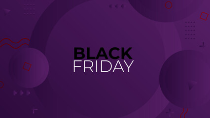 Black friday super sale off poster background social media promotion design. trendy modern typography with long shadow style and Purple vector illustration graphic template
