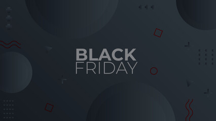 Black friday super sale off poster background social media promotion design. trendy modern typography with long shadow style and Black vector illustration graphic template