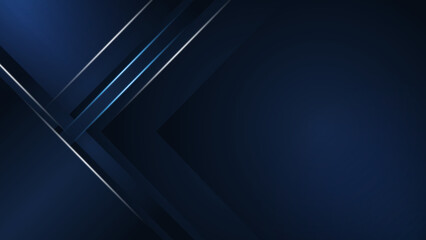 Poster design for festival with abstract pattern of cut paper. Navy Horizontal vector template of poster, design layout for brochure, banner, flyer.