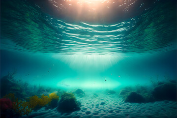 Fototapeta na wymiar Underwater view