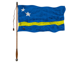 National flag of Kuracao. Background  with flag of Kuracao.