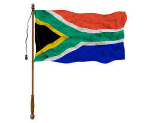National flag of South Africa. Background  with flag of South Africa
