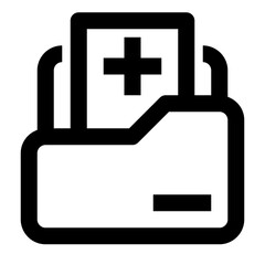 Fototapeta premium Folder line icon