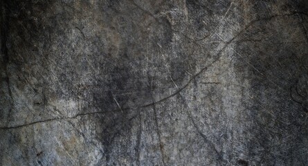 cracked abstract wall, black and white textured wall background, cracked wall background