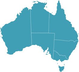 doodle freehand drawing of australia map. - obrazy, fototapety, plakaty