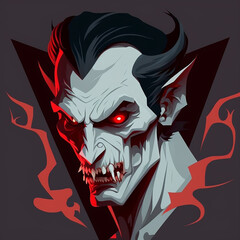 Vampire Gothic Creepy Horror Vector Art AI Generated