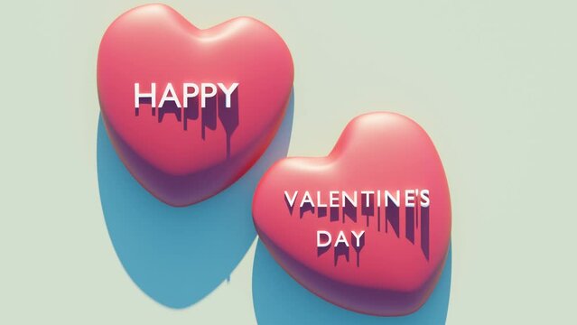 Happy valentines day celebrate. 3d rendering design graphic happy valentines day month
