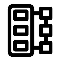 Server line icon