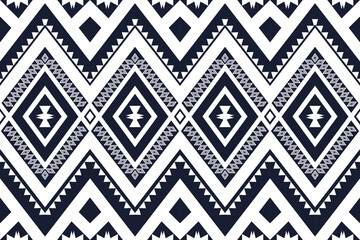 Geometric ethnic pattern traditional Design for background,carpet,wallpaper,clothing,wrapping,Batik,fabric,sarong,Vector illustration embroidery style.