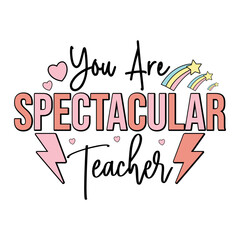 Retro Teacher Svg Design