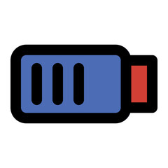Full Battery filled flat icon