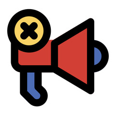 Speaker Error filled flat icon