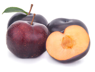 Plum isolated on white background