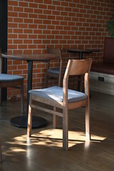A chair in a coffee shop