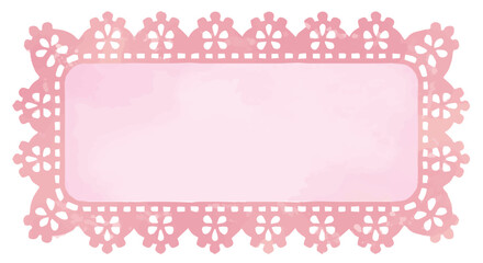 アンティークなレース風フレーム。水彩風、ベクター素材